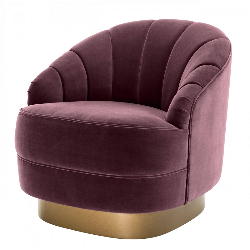 Кресло Eichholtz Chair Hadley Purple Сливовый матовое золото Кресло Eichholtz Chair Hadley Purple Сливовый матовое золото в Орле | Loft Concept