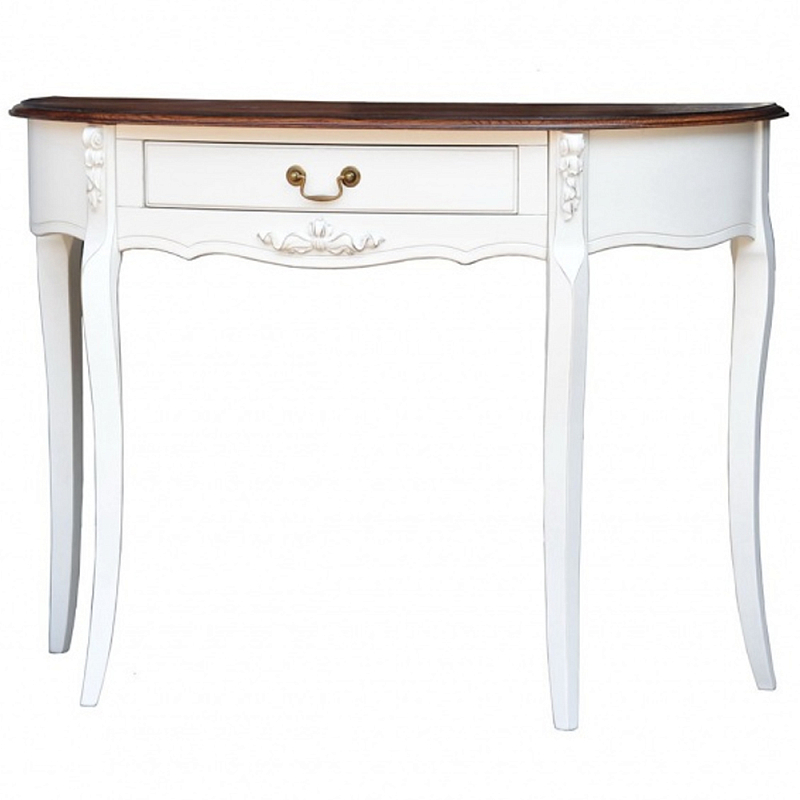 Деревянная консоль с ящиком в стиле прованс Hadrienne Montmartre Provence Connsole Table Белый Орех Деревянная консоль с ящиком в стиле прованс Hadrienne Montmartre Provence Connsole Table Белый Орех в Орле | Loft Concept