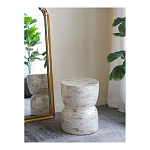 Приставной столик с мозаичным рисунком из раковин устриц Bone Inlay варинант исполнения - 5 | Loft Concept в Орле