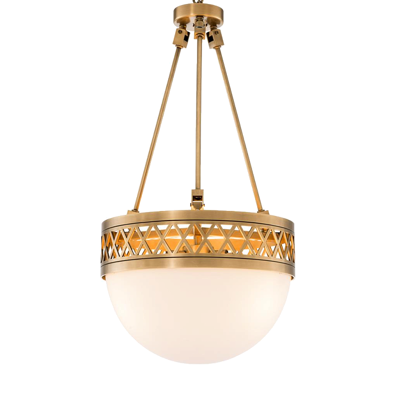 Люстра Chandelier Bistroquette Латунь Античная полированная Белый Люстра Chandelier Bistroquette Латунь Античная полированная Белый в Орле | Loft Concept