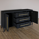 Буфет Primo с тремя ящиками и двумя фасадами Черный дуб варинант исполнения - 6 | Loft Concept в Орле