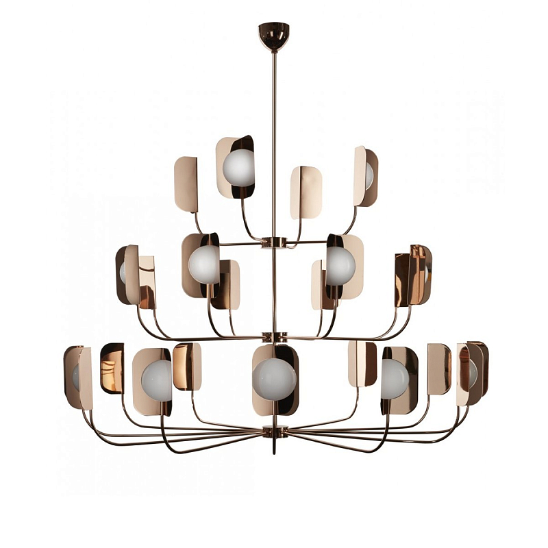 Люстра MM Lampadari Chandelier LEAF Медь Белый Люстра MM Lampadari Chandelier LEAF Медь Белый в Орле | Loft Concept