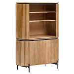 Буфет высокий из дерева манго и металла с открытыми полками и 2-мя дверцами Toinette варинант исполнения - 1 | Loft Concept в Орле