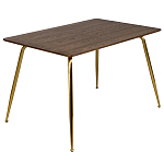 Обеденный стол на металлических ножках Casey Brass Dining Table варинант исполнения - 3 | Loft Concept в Орле