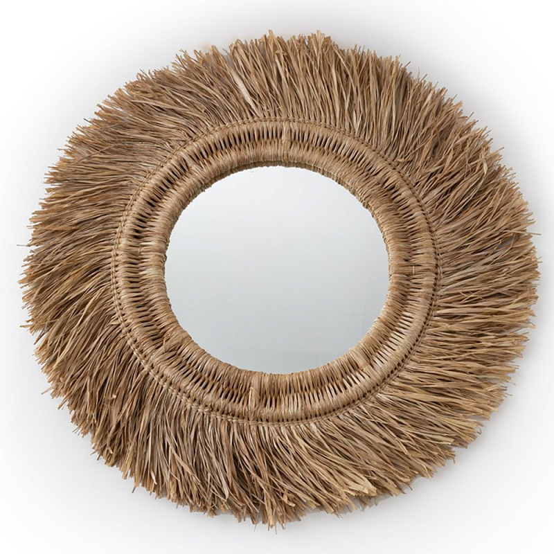 Зеркало из ротанга и сизаля WICKER MIRROR 100 Коричневый в Орле | Loft Concept 
