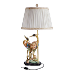 Настольная лампа с абажуром и основанием в виде двух цапель Porcelain Heron Lamp варинант исполнения - 2 | Loft Concept в Орле