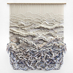 Дизайнерское современное текстильное панно Жемчуг варинант исполнения - 2 | Loft Concept в Орле