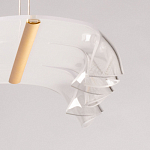 Люстра линейная с 3-мя белыми волнистыми плафонами Wave Line варинант исполнения - 10 | Loft Concept в Орле