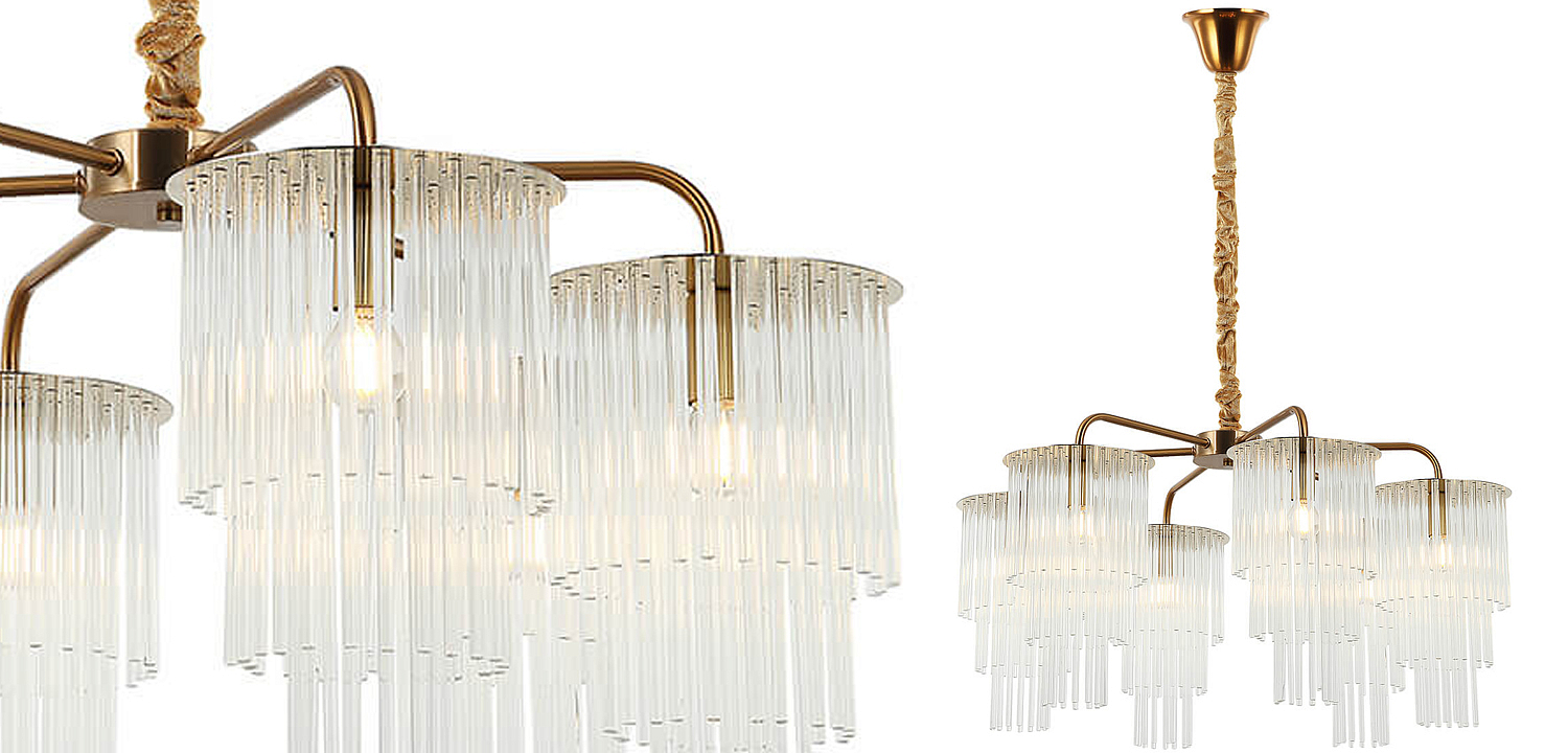 Люстра Harrison Chandelier gold 6 lamp Люстра Harrison Chandelier gold 6 lamp - Loft-Concept в Орле