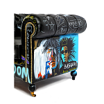 Кресло "Баския и Уорхол" Basquiat Warhol graffiti chair натуральная кожа варинант исполнения - 3 | Loft Concept в Орле