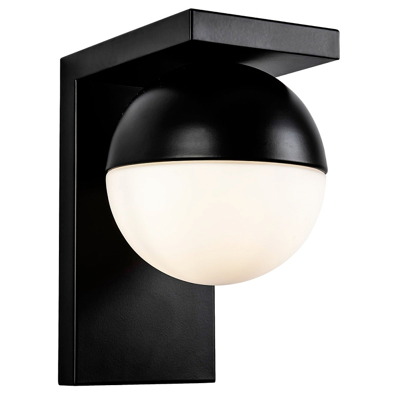 Бра с плафоном в виде шара Ponzio Flos Black Sphere Wall Lamp Черный Белый Бра с плафоном в виде шара Ponzio Flos Black Sphere Wall Lamp Черный Белый в Орле | Loft Concept