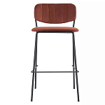 Стул барный с широкой полукруглой спинкой Chair Smooth Shapes варинант исполнения - 1 | Loft Concept в Орле