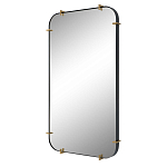 Зеркало настенное в черной металлической раме Mirror Cardinal варинант исполнения - 1 | Loft Concept в Орле