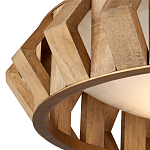 Люстра круглая из толстых деревянных реек Wooden Slats варинант исполнения - 1 | Loft Concept в Орле