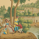 Обои ручная роспись Views of Italy Crepuscule варинант исполнения - 1 | Loft Concept в Орле