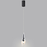 Подвесной светильник с черной металлической основой и рельефным плафоном Glass Pod варинант исполнения - 9 | Loft Concept в Орле