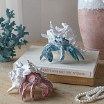 Статуэтка голубой рак с белой раковиной Marine Accessories варинант исполнения - 6 | Loft Concept в Орле