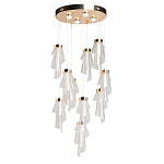 Люстра каскадная с 10-ю прозрачными плафонами Wave Line варинант исполнения - 2 | Loft Concept в Орле