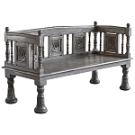 Деревянная скамья из массива манго Casco Grey Mango Bench варинант исполнения - 1 | Loft Concept в Орле