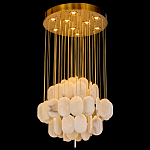 Люстра с овальными подвесками из натурального камня Spatial Composition варинант исполнения - 1 | Loft Concept в Орле