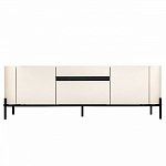 ТВ-тумба белая с чёрной столешницей с 2-мя дверками и ящиком San Marco варинант исполнения - 3 | Loft Concept в Орле