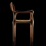 Стул из Ореха с плетеным сидением Kronos Dining Chair Brown варинант исполнения - 3 | Loft Concept в Орле