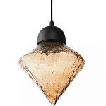 Подвесной светильник с янтарным рельефным плафоном Lamp with Frozen Glass Effect варинант исполнения - 2 | Loft Concept в Орле