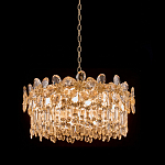 Люстра круглая с декоративными элементами в виде крупных хрустальных цветов Palace Gardens варинант исполнения - 3 | Loft Concept в Орле