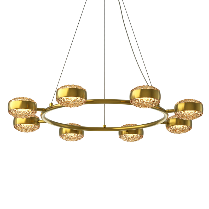 Люстра подвесная Mind 3000К 80Вт Черный Серый Латунь Янтарь (Amber) в Орле | Loft Concept 