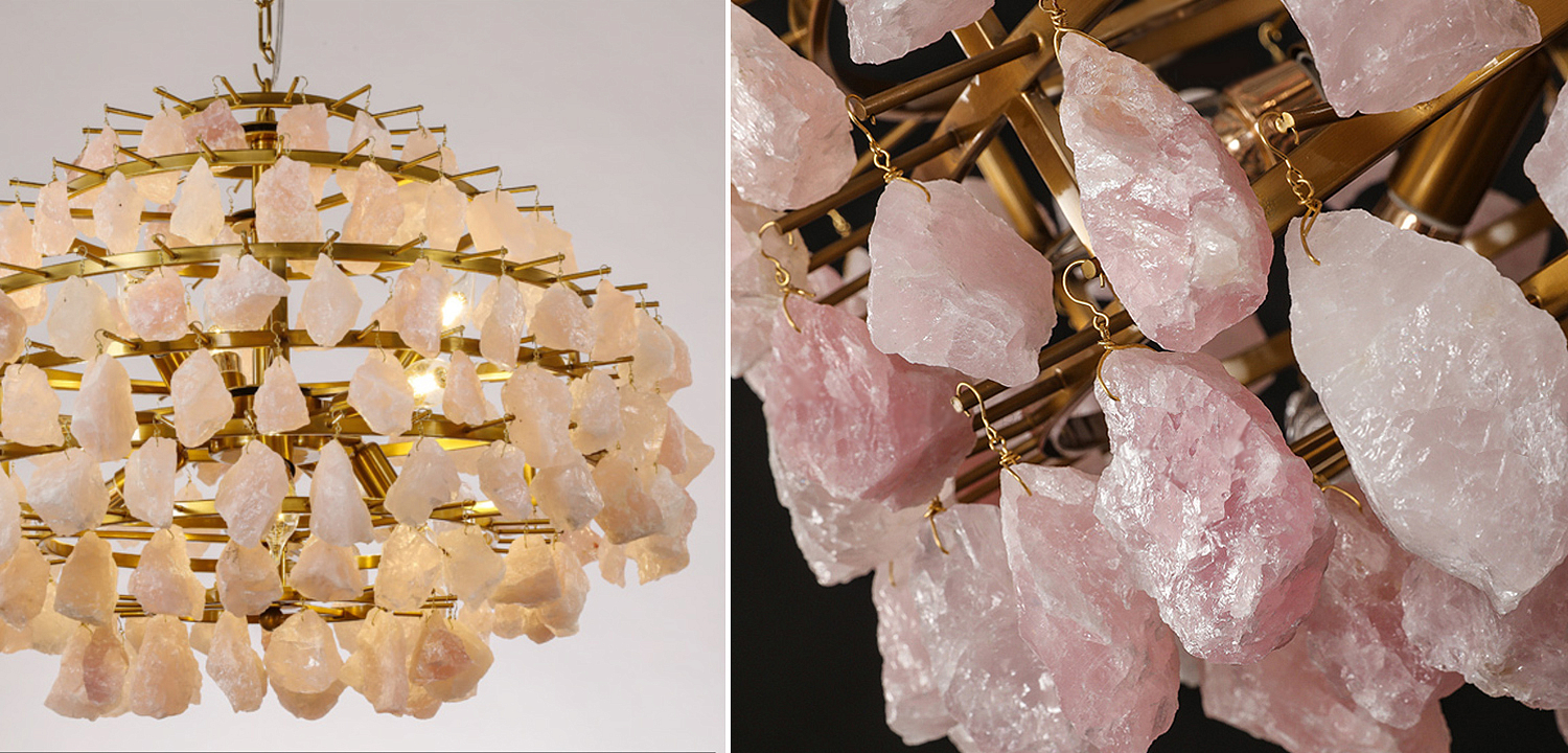 Hardis Pink stone Chandelier 65 Hardis Pink stone Chandelier 65 - Loft-Concept в Орле