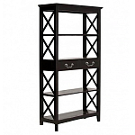 Стеллаж с 4-мя полками и 2-мя ящиками черного цвета из массива березы   варинант исполнения - 1 | Loft Concept в Орле