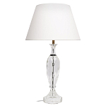 Настольная лампа хрустальная с белым абажуром Diamond Facets варинант исполнения - 1 | Loft Concept в Орле