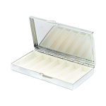 Таблетница карманная прямоугольная на 7 отделений с зеркалом и накладкой из натурального камня Амазонит Silver Stone Pillboxes варинант исполнения - 3 | Loft Concept в Орле