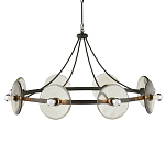 Люстра круглая с литыми стеклянными дисками Olympe Glass Chandelier варинант исполнения - 1 | Loft Concept в Орле