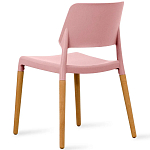 Пластиковый стул на ножках из массива бука Ferret Pink варинант исполнения - 6 | Loft Concept в Орле