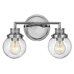 Бра для ванных комнат с прозрачным шарообразным плафоном из стекла с пузырьками на круглом основании Hinkley варинант исполнения - 16 | Loft Concept в Орле