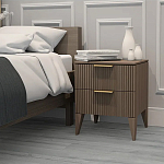 Тумба прикроватная коричневая с двумя ящиками Harper Line варинант исполнения - 3 | Loft Concept в Орле