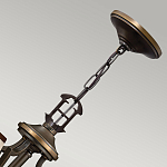 Люстра бронзового цвета с бежевыми абажурами из органзы в классическом стиле Hinkley варинант исполнения - 10 | Loft Concept в Орле