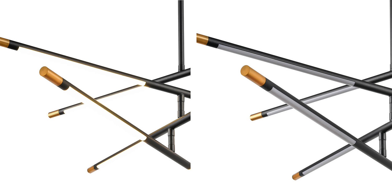 Люстра Drawing Line Gold Black Люстра Drawing Line Gold Black - Loft-Concept в Орле