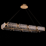 Люстра прямоугольная с текстурным природным рисунком IceFlame варинант исполнения - 2 | Loft Concept в Орле