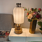 Настольная лампа в виде фонаря с белым фактурным абажуром Echoes of Light варинант исполнения - 5 | Loft Concept в Орле