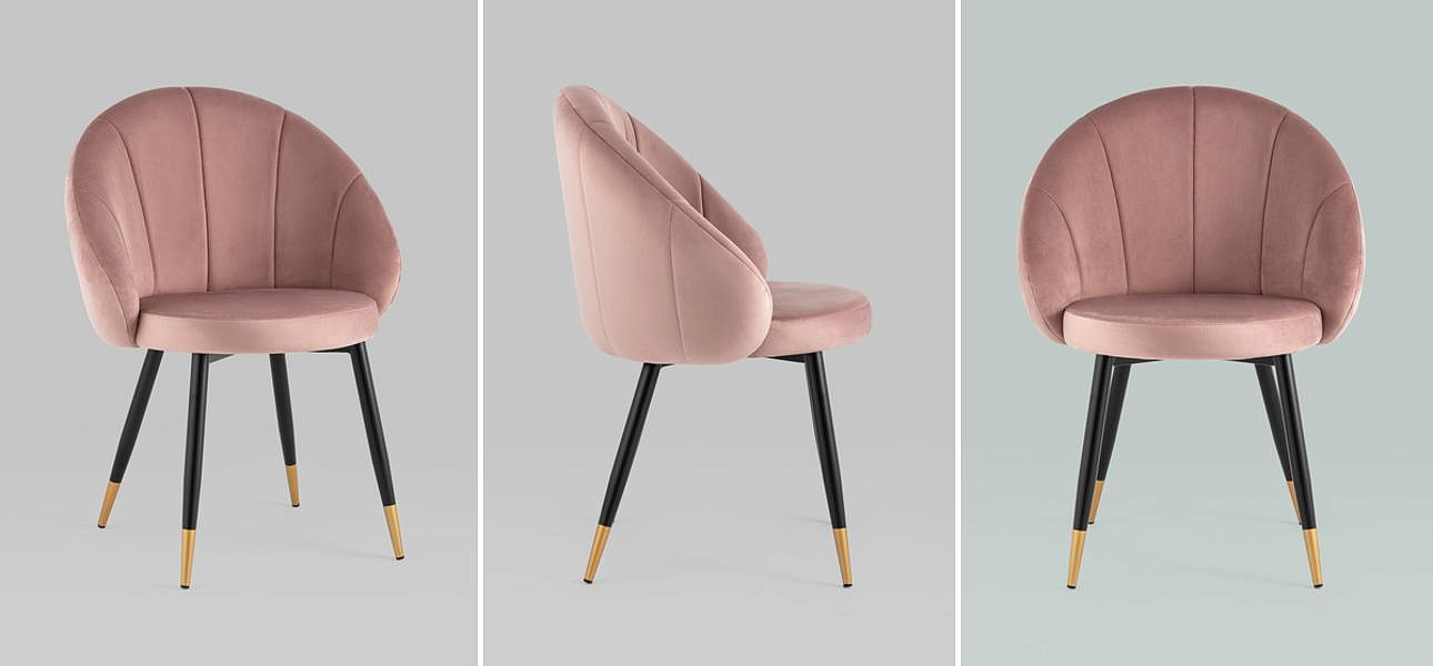Стул Alberto Chair Розовый Велюр Стул Alberto Chair Розовый Велюр - Loft-Concept в Орле