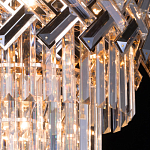 Люстра многоярусная с переплетенными металлическими элементами черного и золотого цвета и прозрачными хрустальными подвесками Empire Chandelier Crystal варинант исполнения - 5 | Loft Concept в Орле