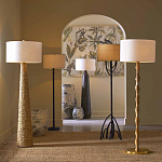 Торшер с цилиндрическим тканевым абажуром на каркасе волнистой формы Rotation варинант исполнения - 4 | Loft Concept в Орле