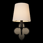 Бра с белым текстильным абажуром и фигурным основанием с зеркальной вставкой Vitorino варинант исполнения - 13 | Loft Concept в Орле