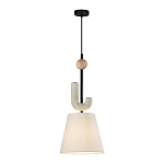 Подвесной светильник с бежевым тканевым плафоном Flourish варинант исполнения - 2 | Loft Concept в Орле