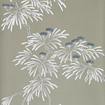 Обои ручная роспись Silk Tree Special Colourway on Pale Grey dyed silk варинант исполнения - 1 | Loft Concept в Орле