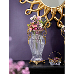 Ваза прозрачная с бронзовыми ручками в виде ангелов Eden Garden варинант исполнения - 3 | Loft Concept в Орле