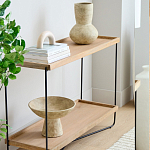 Консоль деревянной столешницей и полкой Wooden Table Top and Shelf варинант исполнения - 5 | Loft Concept в Орле