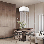 Люстра с белым текстильным абажуром Vitorino  варинант исполнения - 6 | Loft Concept в Орле